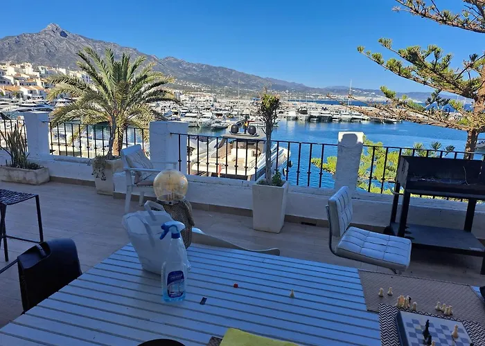 בית אירוח Private In Huge Penthouse 1st Line Puerto Banus, Incredible Views, Jacuzzis *